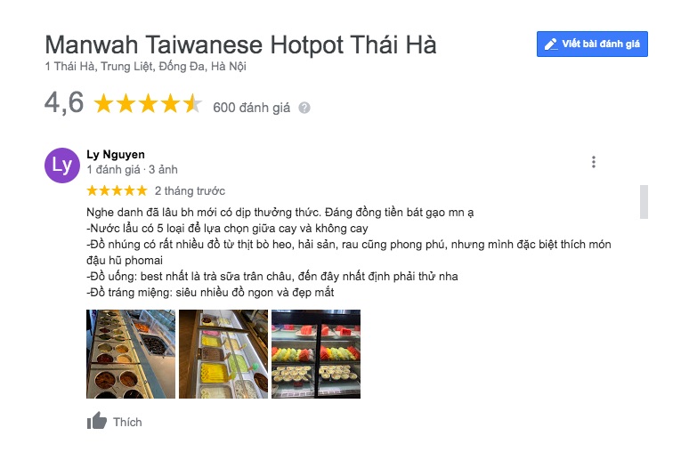 Review Manwah Hanoi lẩu, nhúng menu có những món gì? Bao nhiêu?